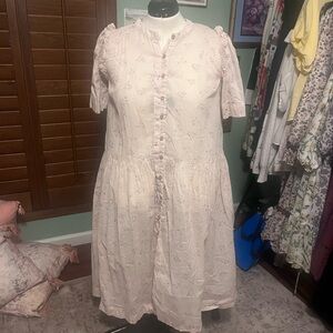 Free people Floral Cream Dress